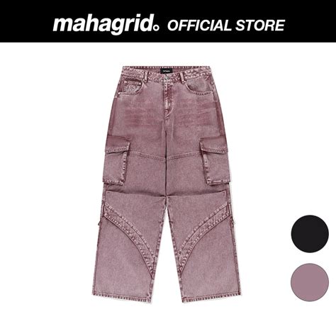 MAHAGRID Wide Cargo Denim Pant Shopee Philippines