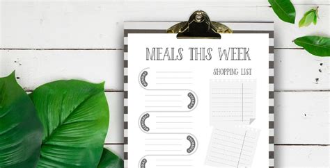 Handy Free Printable Weekly Meal Planner With Grocery List