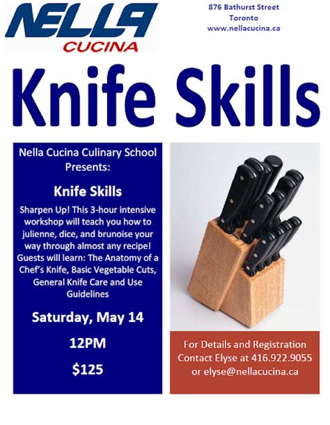 Nella Cucina Knife Skills Class May 14