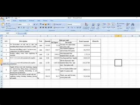 Bill Of Quantities Template Excel Qwlearn Hot Sex Picture