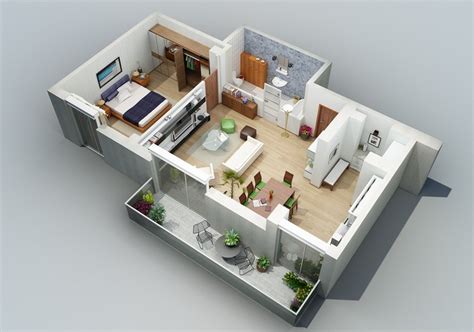 apartment with large balcony layout | Interior Design IdeasInterior ...