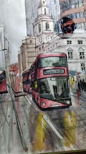 「Red Bus London Watercolor painting」[動画]