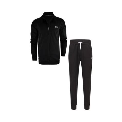 Hugo Boss Cotton Zip Up Black Tracksuit Clothing From N22 Menswear Uk