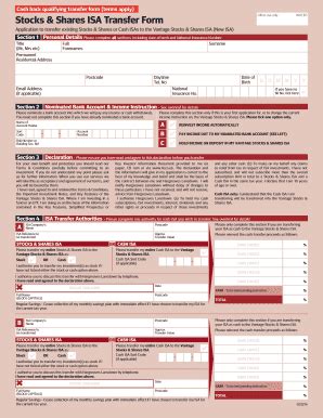 Fillable Online Stocks Shares ISA Transfer Form Hargreaves Lansdown