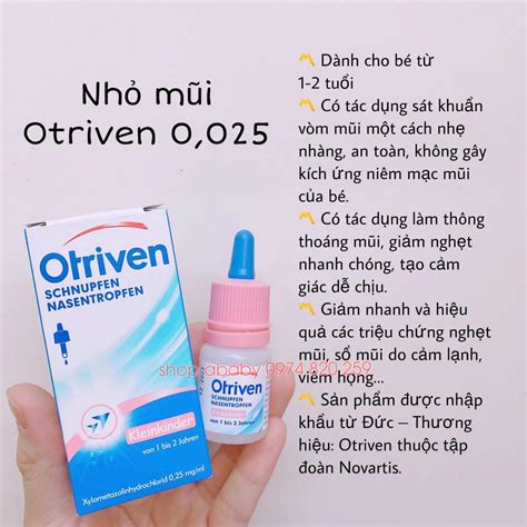 Thuốc Nhỏ Mũi Otrivin Cho Trẻ Sơ Sinh Công Dụng Hướng Dẫn Sử Dụng Và