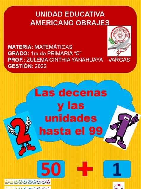 Las Decenas Y Unidades Hasta El 99 Pdf