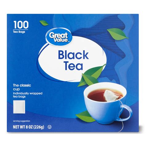 Great Value Black Tea Bags 8 Oz 100 Count Walmart