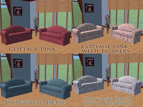 Mod The Sims Sofa Recolors In Cottage Look Set Of Six Sofas