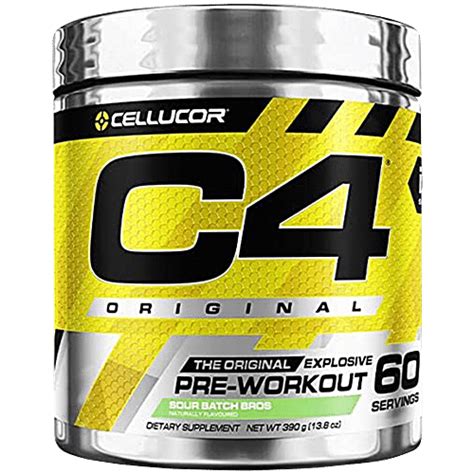 Buy Cellucor C4 Original Explosive Pre Workout Dietary Supplement Sour Batch Bros 60 Servings