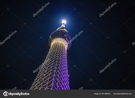 Tokyo Japan October 2023 Illuminated Tokyo Skytree Night Sky – Stock Editorial Photo ...