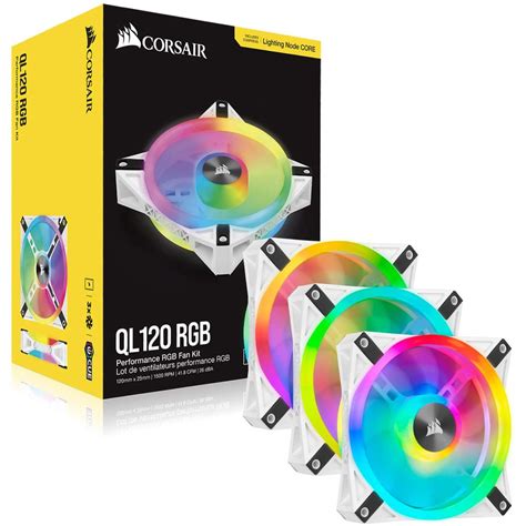 FAN Corsair QL Series ICUE QL120 RGB 120mm RGB LED PWM White Fan