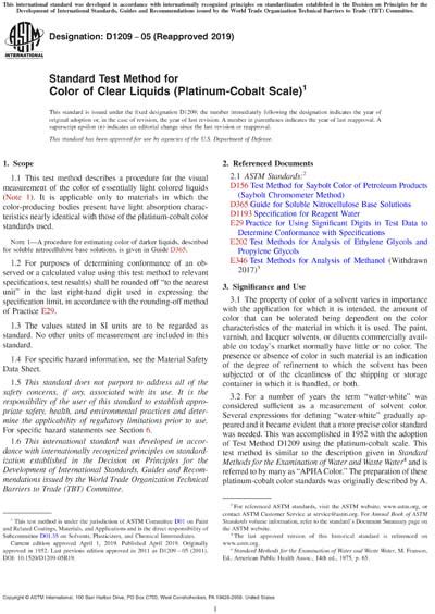 Astm D B E Standard Test Method For Color Of Liquids Hot Sex Picture