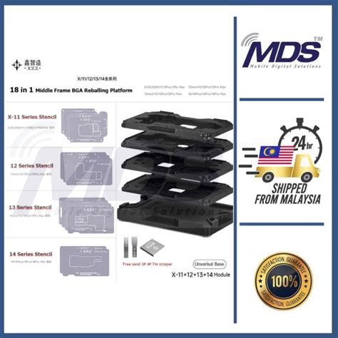 XZZ 18 In 1 BGA Reballing Stencil Platform X 15 Series Middle Layer