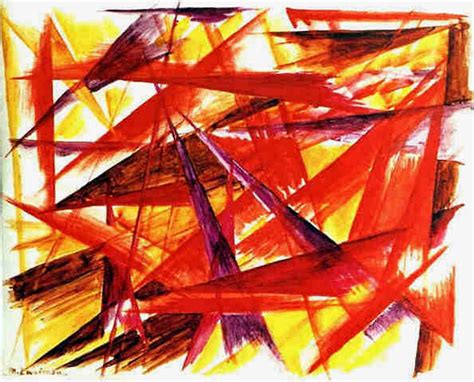 Mikhail Larionov Red Rayonism 1913 Art Movement Abstract Art