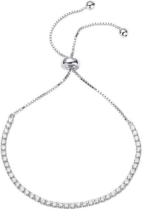 Pavoi Women S K White Gold Plated Cubic Zirconia Classic Tennis