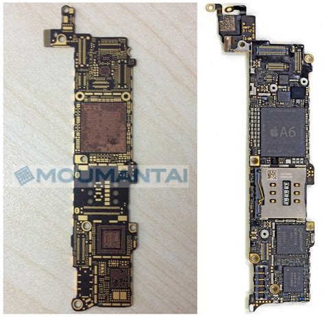 Think Dash Photos Of Bare IPhone 5S Logic Board Surface Slightly