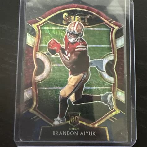 2020 PANINI SELECT Concourse Tri Color Prizm découpé Brandon Aiyuk 66