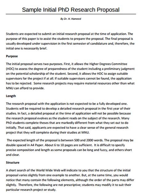 Research Proposal Examples Doc Pages Design Word Apple Pages