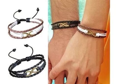 Kit Pulseiras Casal Infinito Amor Presente Dia Dos Namorados