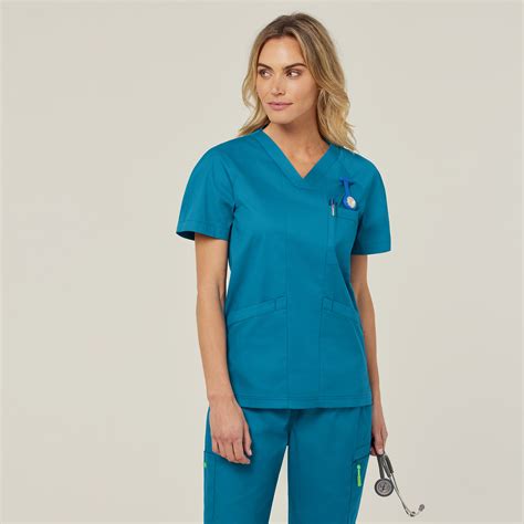 gen antibacterial active carl scrub top teal nnt uniforms