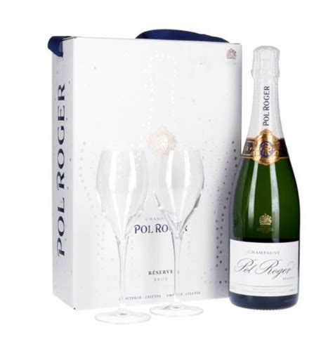 Coffret Flûtes Champagne Pol Roger Brut Réserve