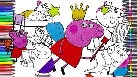 Peppa Pig George Pig Coloring Pages with BedTime ★ Peppa Pig & Teddy ...