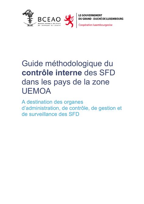 Guide Methodologique Du Controle Interne