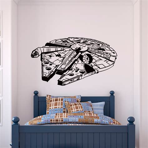 Star Wars Wall Decal Vinyl Stickers Millennium Falcon Fighter