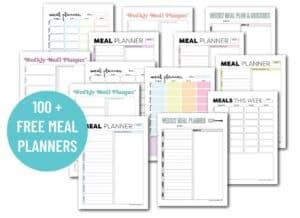 Free Printable Weekly Meal Planner Grocery List