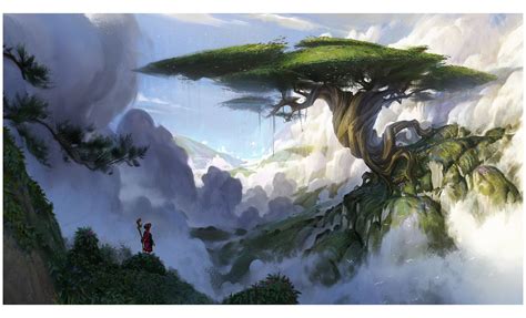 Artstation Giant Bonsa Quentin Mabille Fantasy Tree Fantasy World