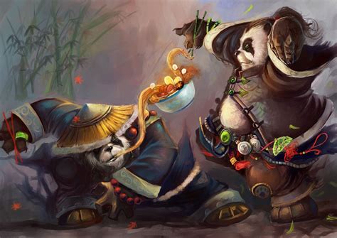 Pandaren Noodle Fight Warcraft Film Art Warcraft Warcraft Characters