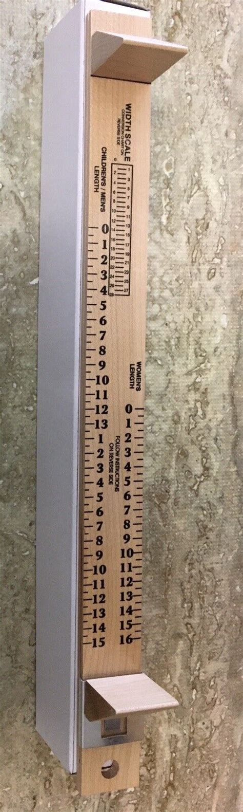 Vintage Ritz Stick Shoe Foot Size Wooden Measuring Tool Made In Usa