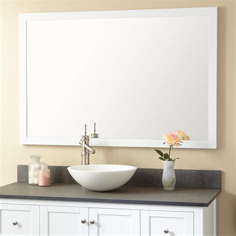 35 Favorite White Framed Bathroom Mirrors Home Decoration And