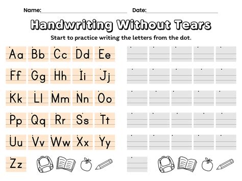 Handwriting Without Tears Practice Sheets (Free PDF for Homeschool - Worksheets Library