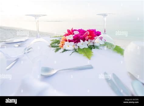 Romantic dinner at beach Stock Photo - Alamy