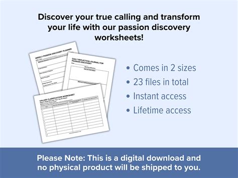 32 Find Your Passion Planner Printable Worksheets | Life Purpose