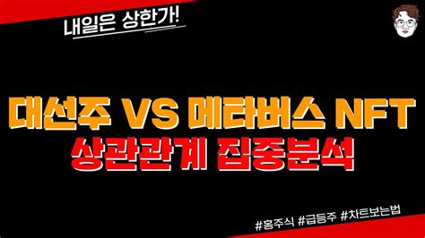 대선주 Vs 메타버스 Nft 상관관계 집중분석 ㅣ메타버스 Nft 위메이드 맥스트 엔텔스 코세스아진엑스텍 넥슨지티 넷게임즈 덱스터