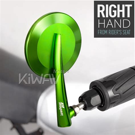 Kiwav May Green Bar End Rear View Side Mirror Upper Right