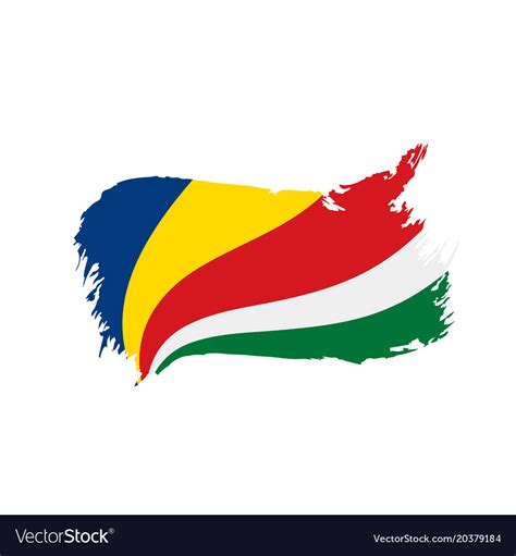 Seychelles flag Royalty Free Vector Image - VectorStock