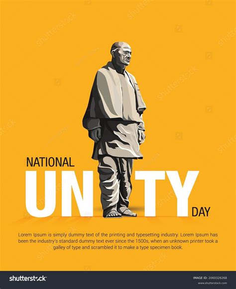 Sardar Vallabhbhai Patel National Unity Day Stock Vector Royalty Free