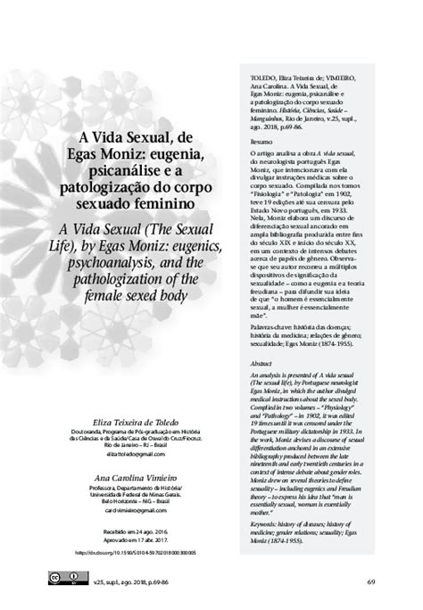 Pdf A Vida Sexual The Sexual Life By Egas Moniz Eugenics