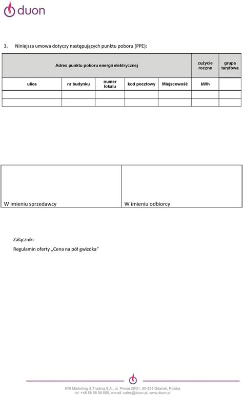 Umowa sprzedaży energii elektrycznej nr PDF Darmowe pobieranie