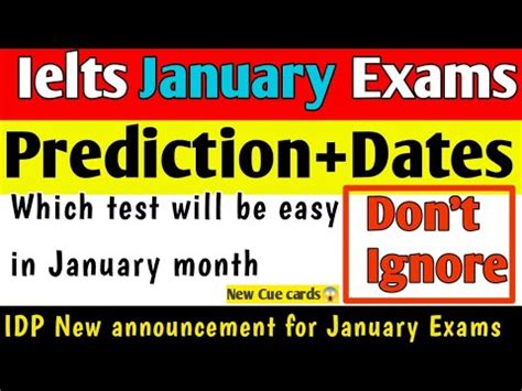 January 2024 Ielts Exam Dates Prediction January Exams January