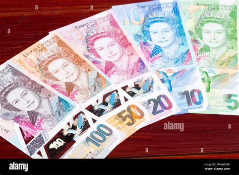 Eastern Caribbean money a business background Stock Photo - Alamy