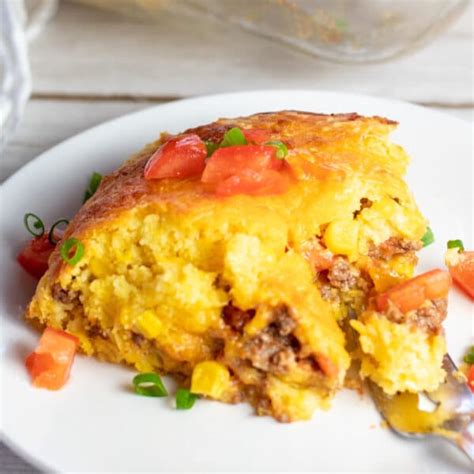 Mexican Cornbread Casserole Hearty Ground Beef And Jiffy Mix Dinner