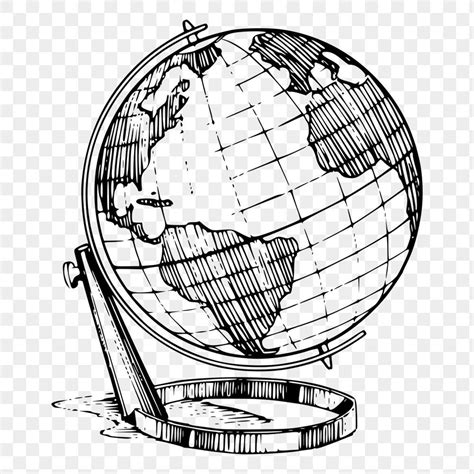 Download Free Png Of Globe Png Clipart Map Hand Drawn Illustration