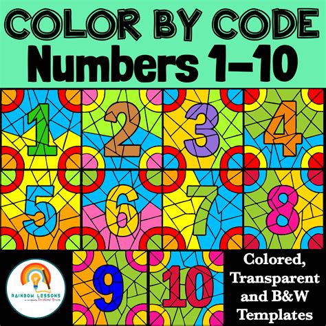 Color by Code Numbers Clipart | Color By Number - Made By Teachers