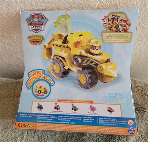 Paw Patrol Dino Rescue Rubble Deluxe Rev Up V Hicule Figurine Nick Jr