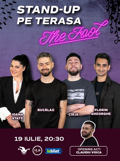 Bilete The Fool Stand up comedy pe terasă cu Radu Bucălae Cîrje