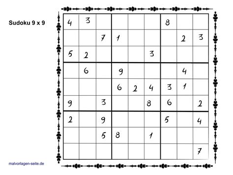 Sudoku Vorlagen X Einfach Sudoku Vorlagen Kostenlos Herunterladen